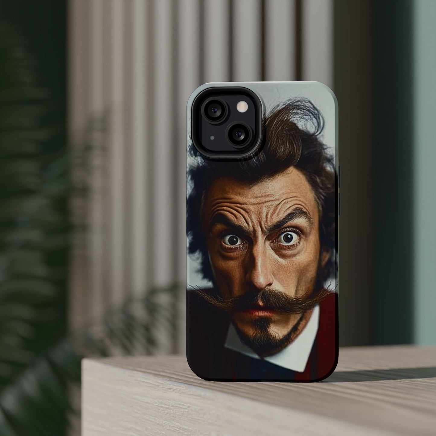 Luxurious Magnetic Wireless Charging Tough iPhone Case - “Close-Up Salvador Dali” by Moxie-Jay