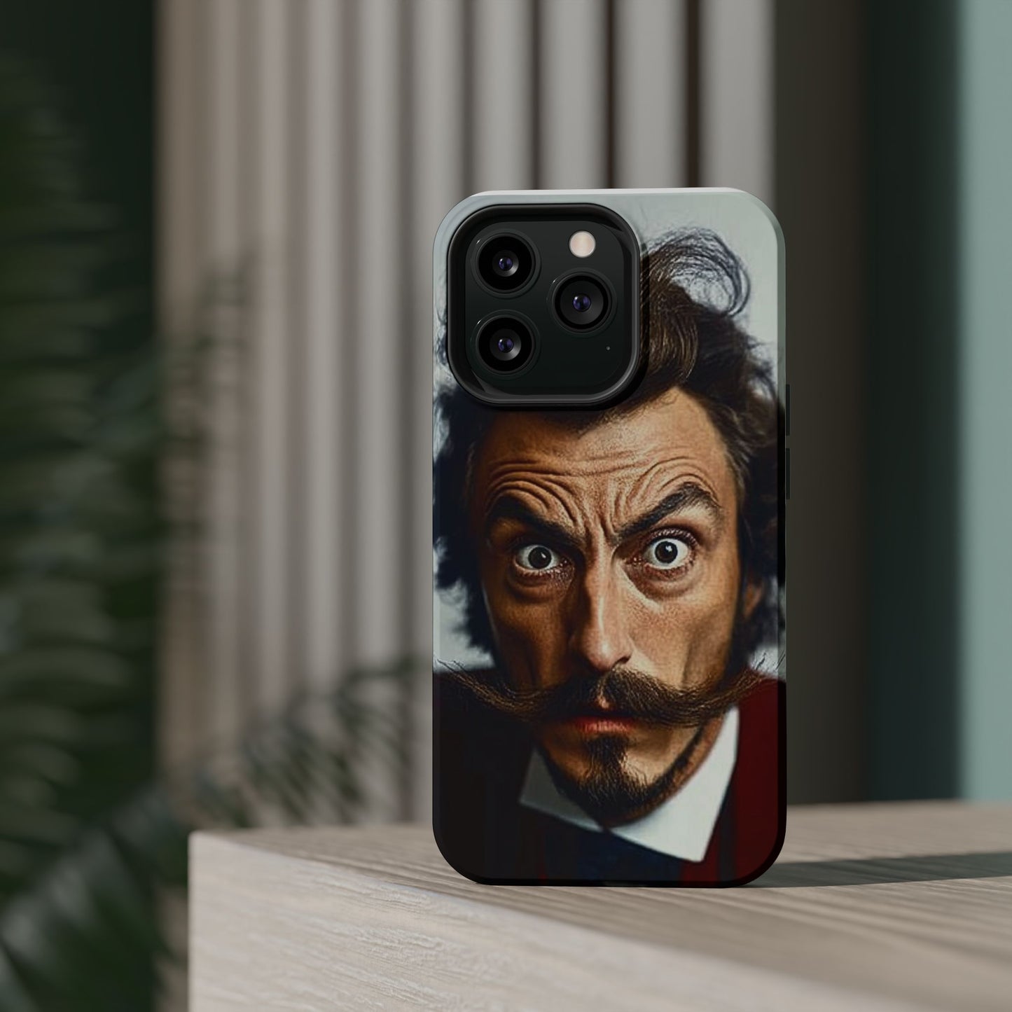 Luxurious Magnetic Wireless Charging Tough iPhone Case - “Close-Up Salvador Dali” by Moxie-Jay