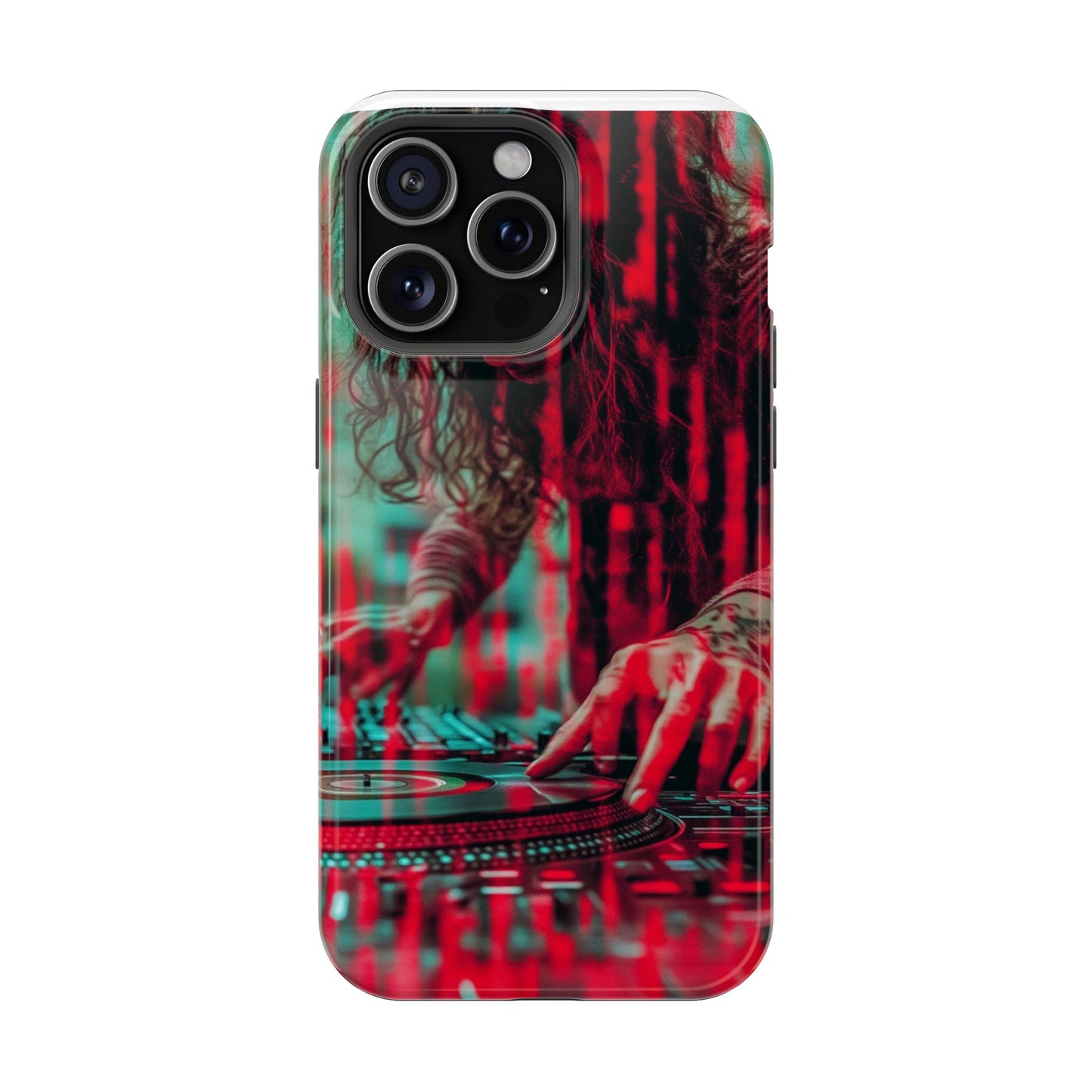"Vinyl Virtuoso" Luxury Magnetic Wireless Charging iPhone Case by Moxie Jay