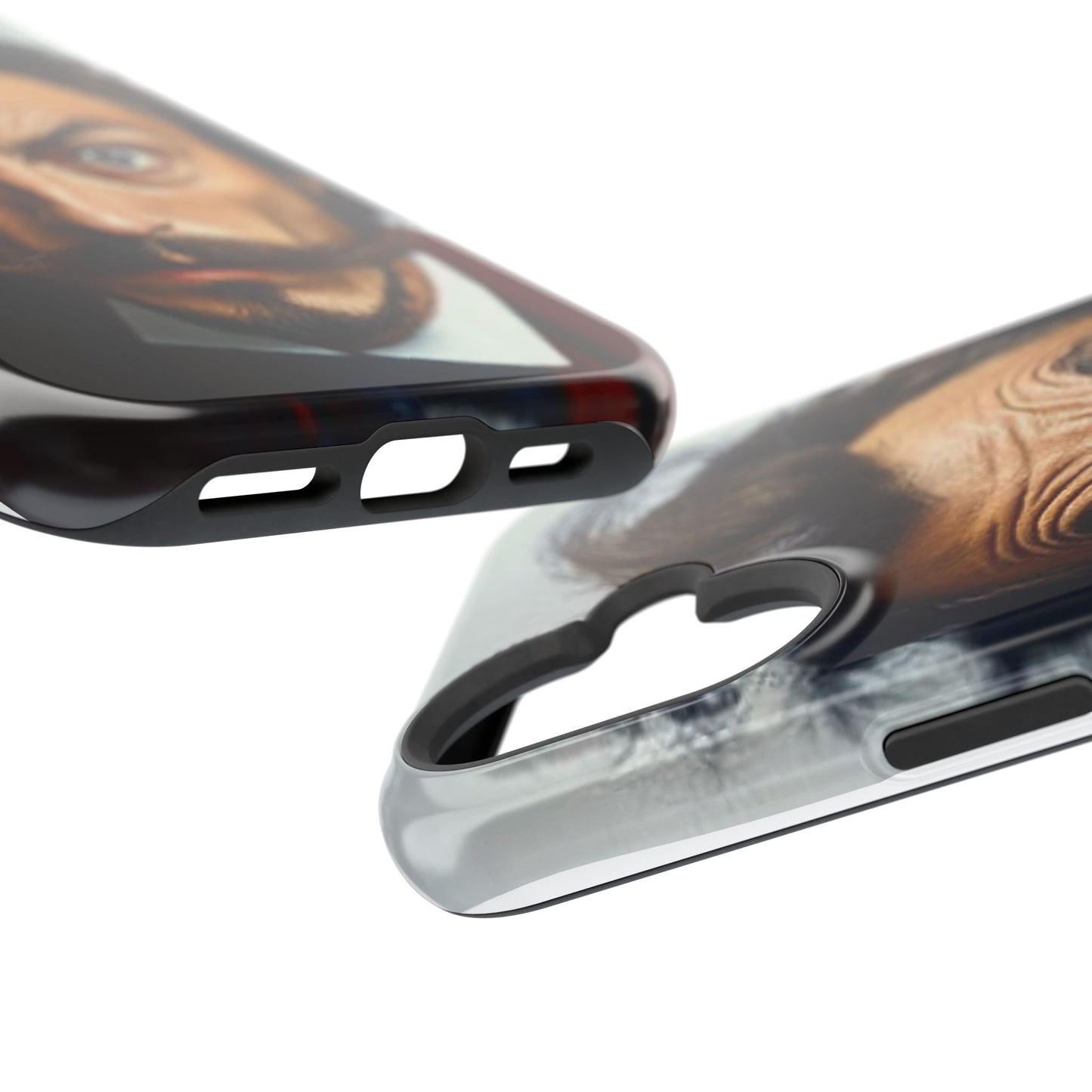 Luxurious Magnetic Wireless Charging Tough iPhone Case - “Close-Up Salvador Dali” by Moxie-Jay