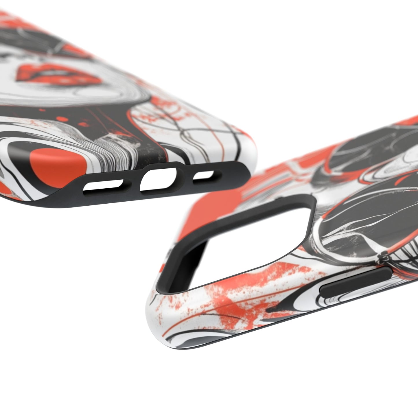 Artistic Magnetic Tough Case for iPhone - Stylish Protection with Bold Design