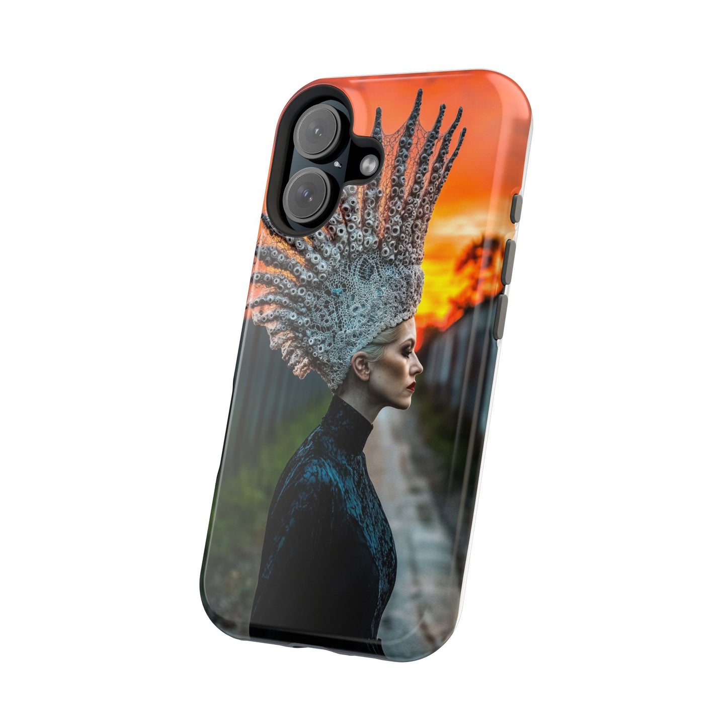 Sunset Goddess" Magnetic Wireless Charging iPhone Case by Moxie Jay