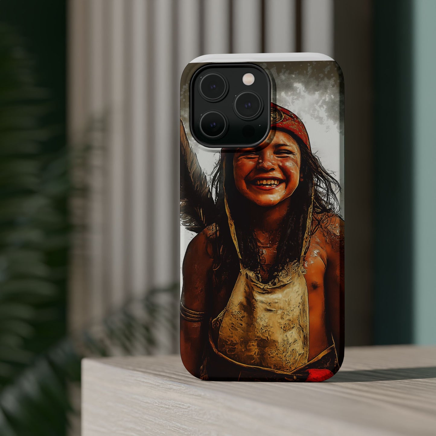 Luxurious Magnetic Wireless Charging Tough iPhone Case - Native Heritage Art by Moxie-Jay