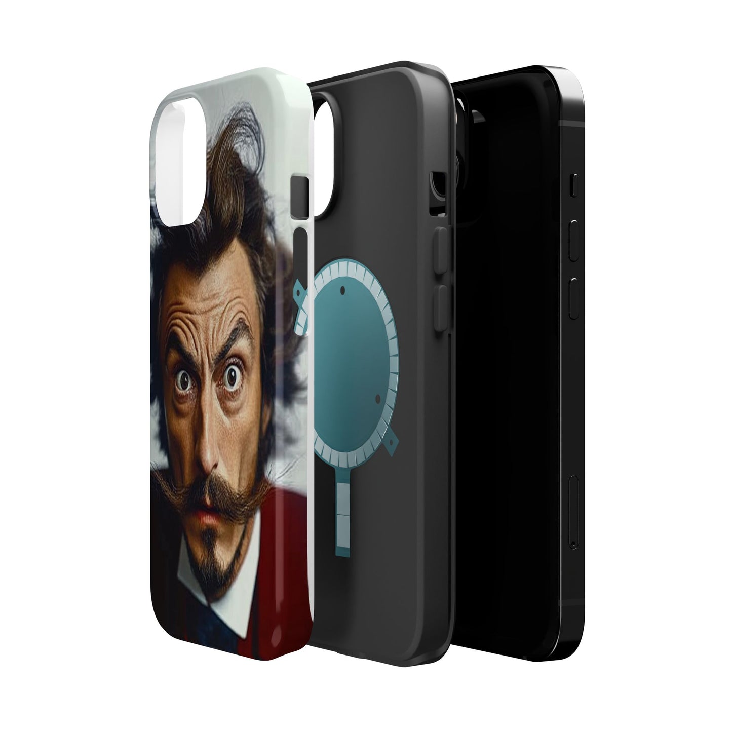 Luxurious Magnetic Wireless Charging Tough iPhone Case - “Close-Up Salvador Dali” by Moxie-Jay