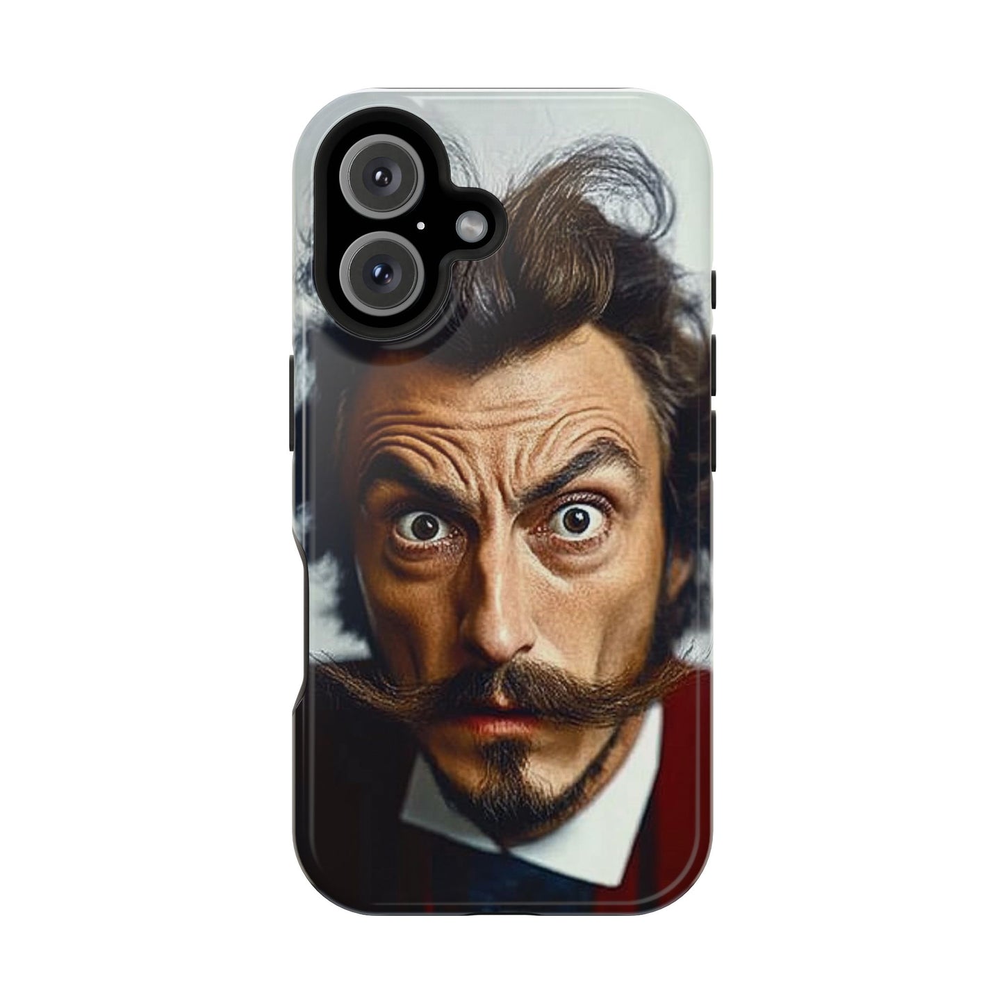 Luxurious Magnetic Wireless Charging Tough iPhone Case - “Close-Up Salvador Dali” by Moxie-Jay