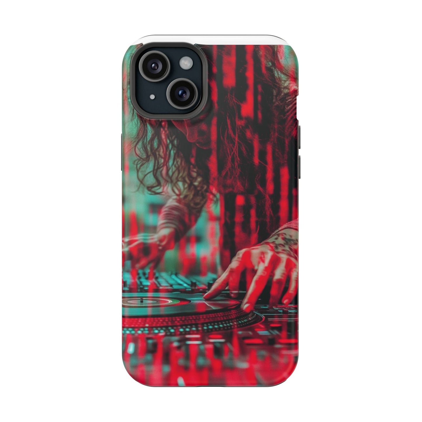 "Vinyl Virtuoso" Luxury Magnetic Wireless Charging iPhone Case by Moxie Jay