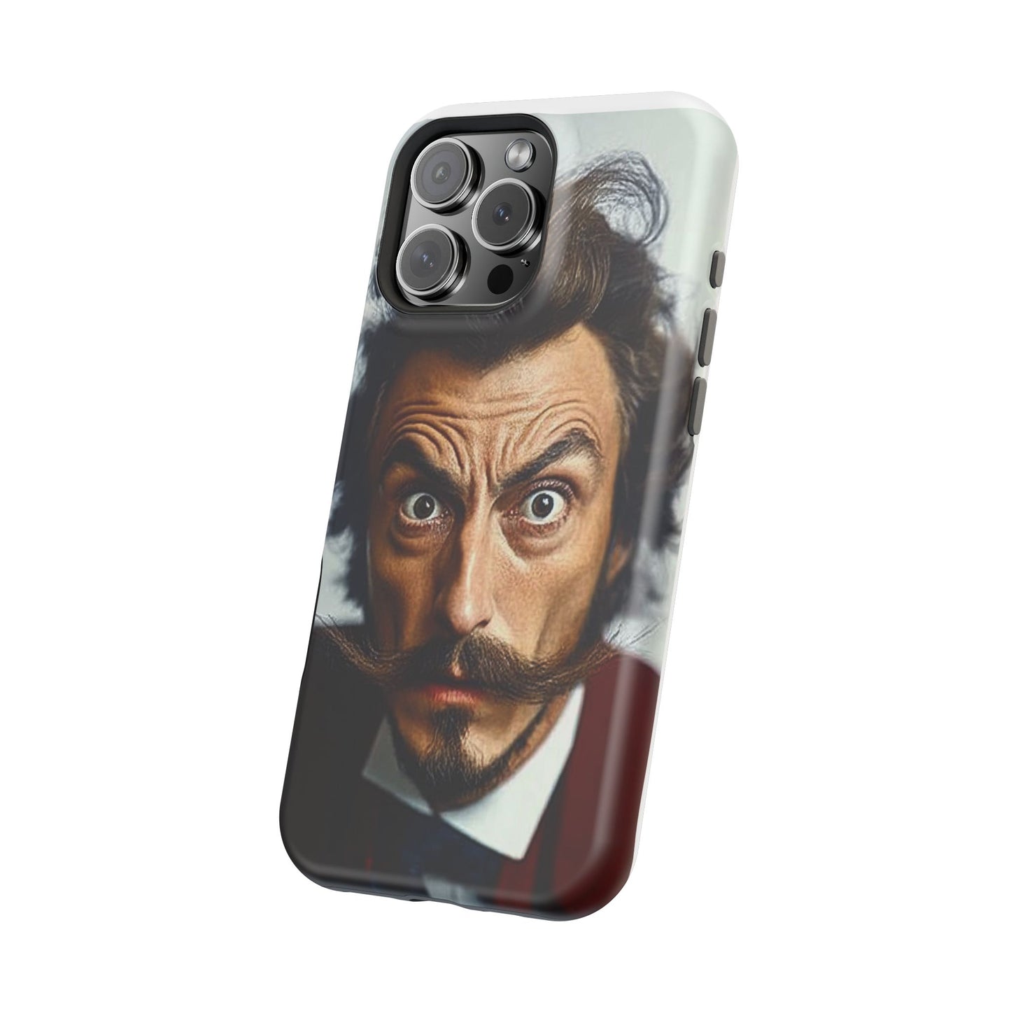 Luxurious Magnetic Wireless Charging Tough iPhone Case - “Close-Up Salvador Dali” by Moxie-Jay