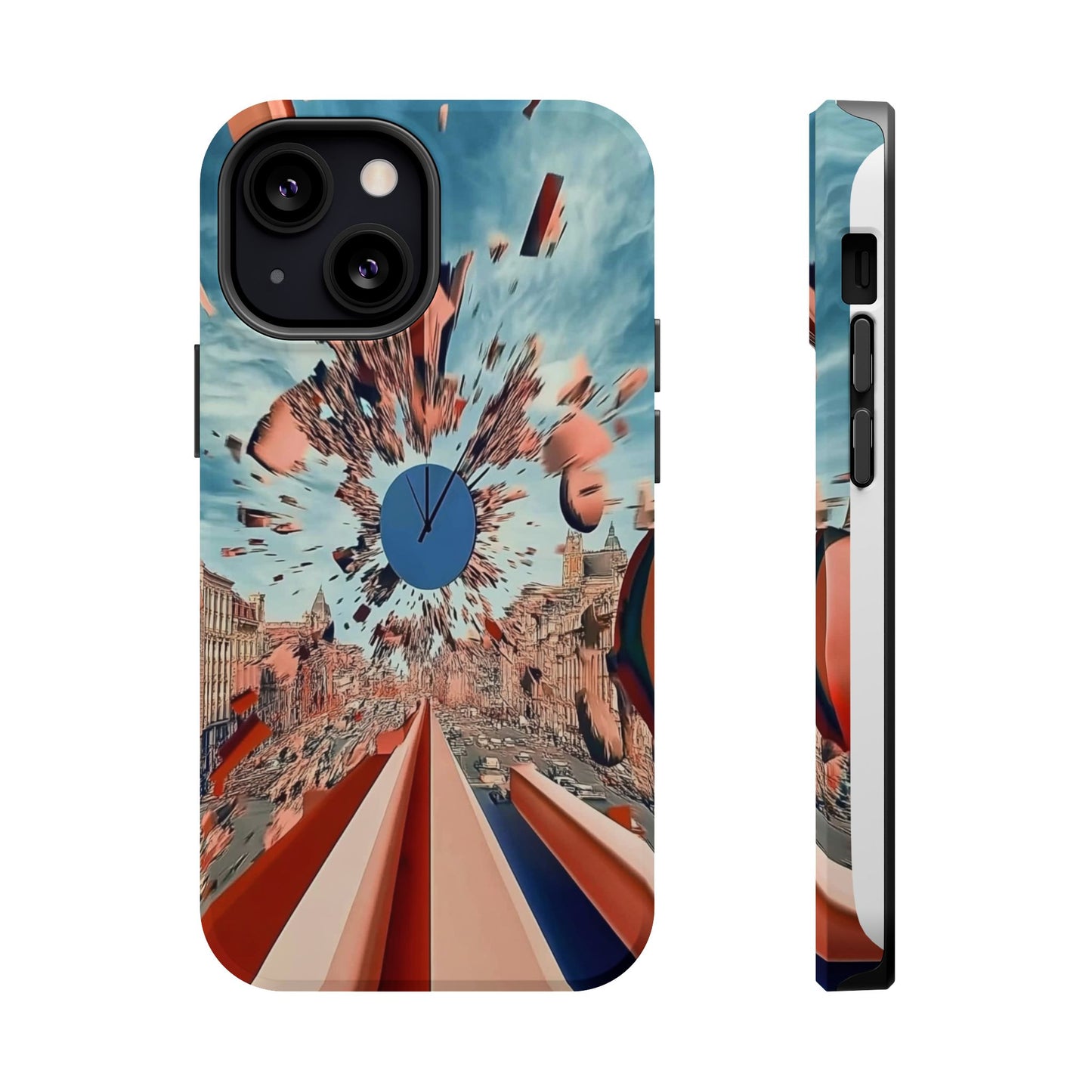 Phone Case with 'World at 10000 MPH' Art by Moxie Jay