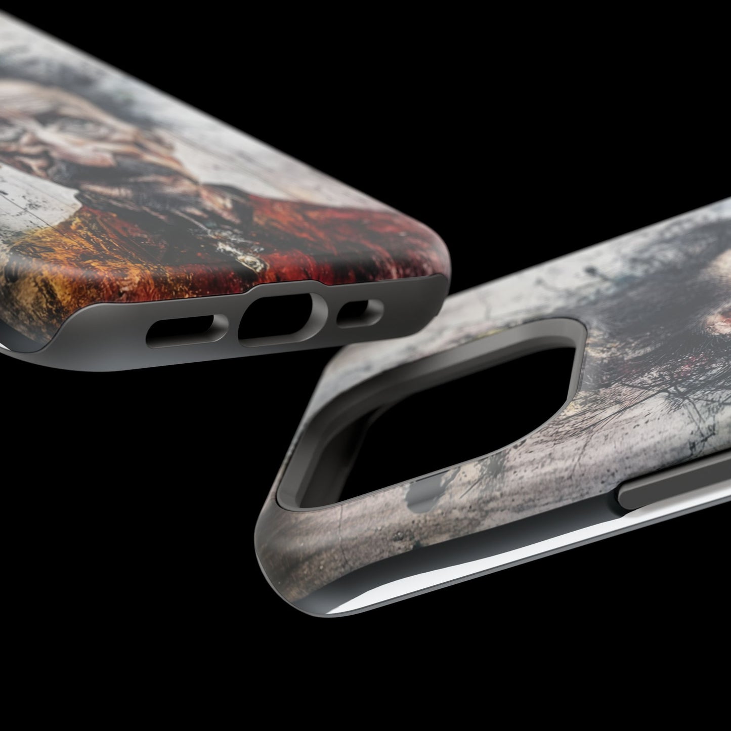 Luxurious Magnetic Wireless Charging Tough iPhone Case - "Demonic Dali" by Moxie-Jay