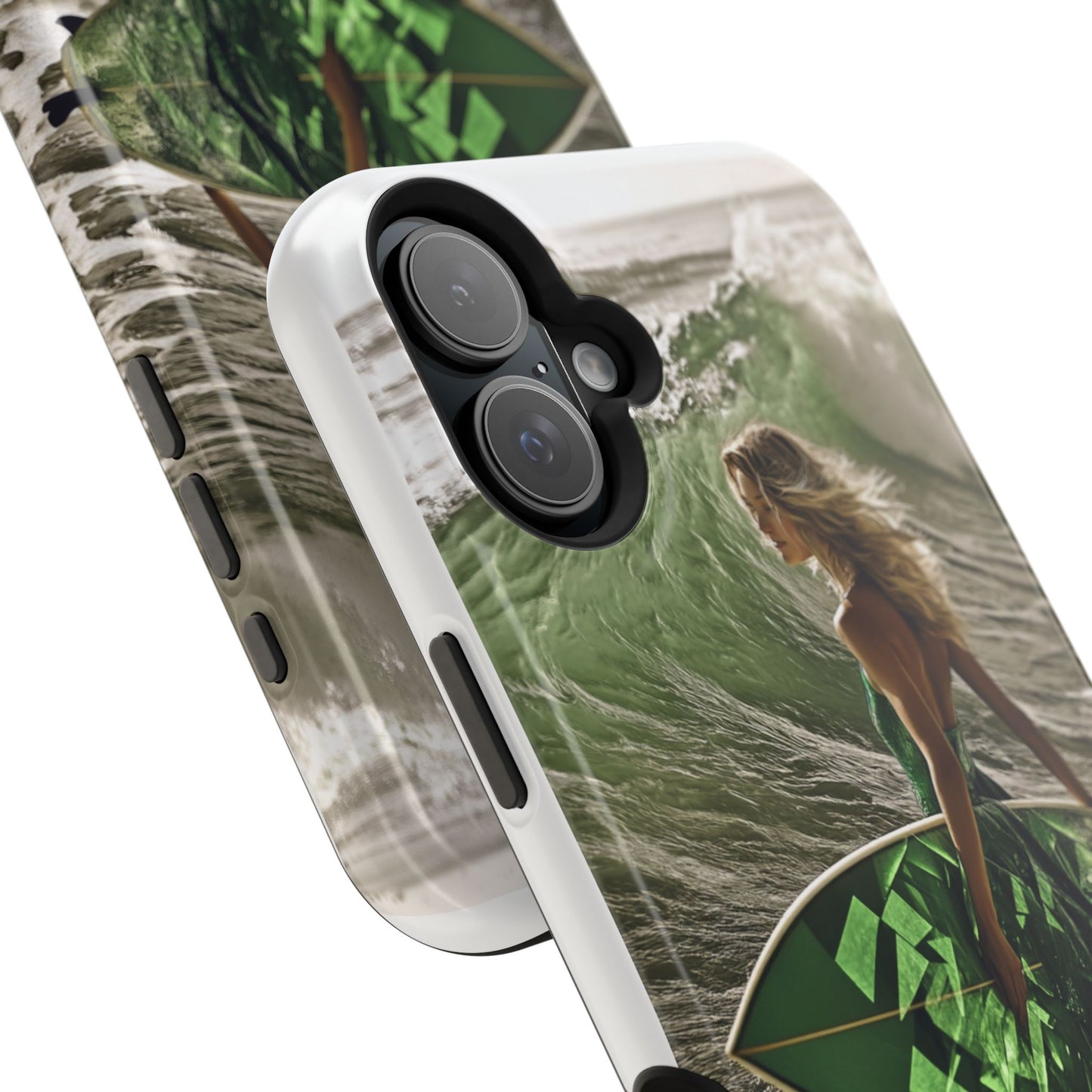 Surf's Up Chic" Luxury Magnetic Wireless Charging iPhone Case by Moxie Jay
