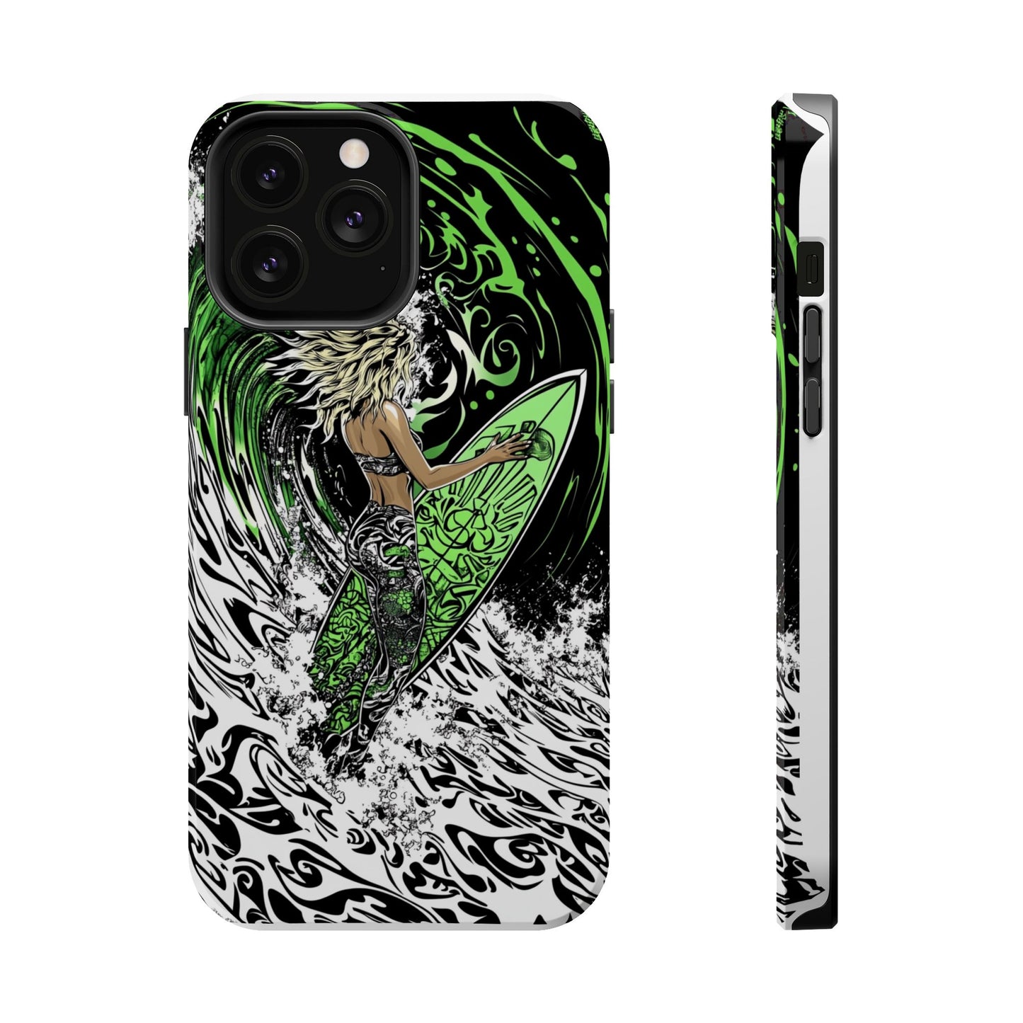 Luxurious Magnetic Wireless Charging Tough iPhone Case - "Surf's Up" by Moxie-Jay