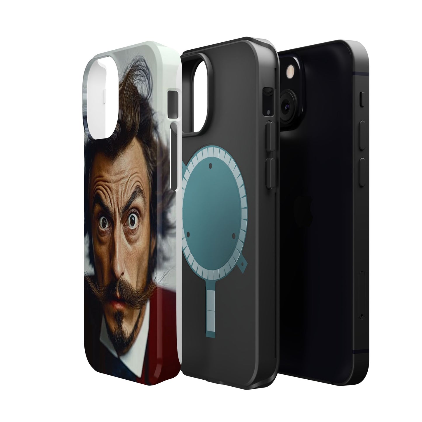 Luxurious Magnetic Wireless Charging Tough iPhone Case - “Close-Up Salvador Dali” by Moxie-Jay