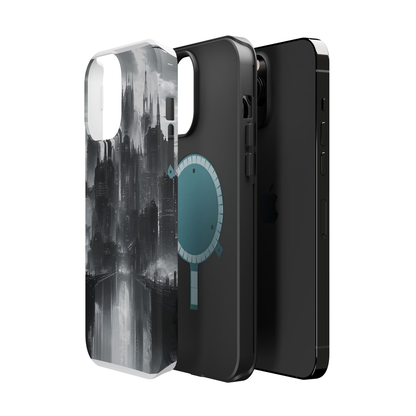 iPhone Magnetic Tough Case - Futuristic Gotham Design by Moxie Jay