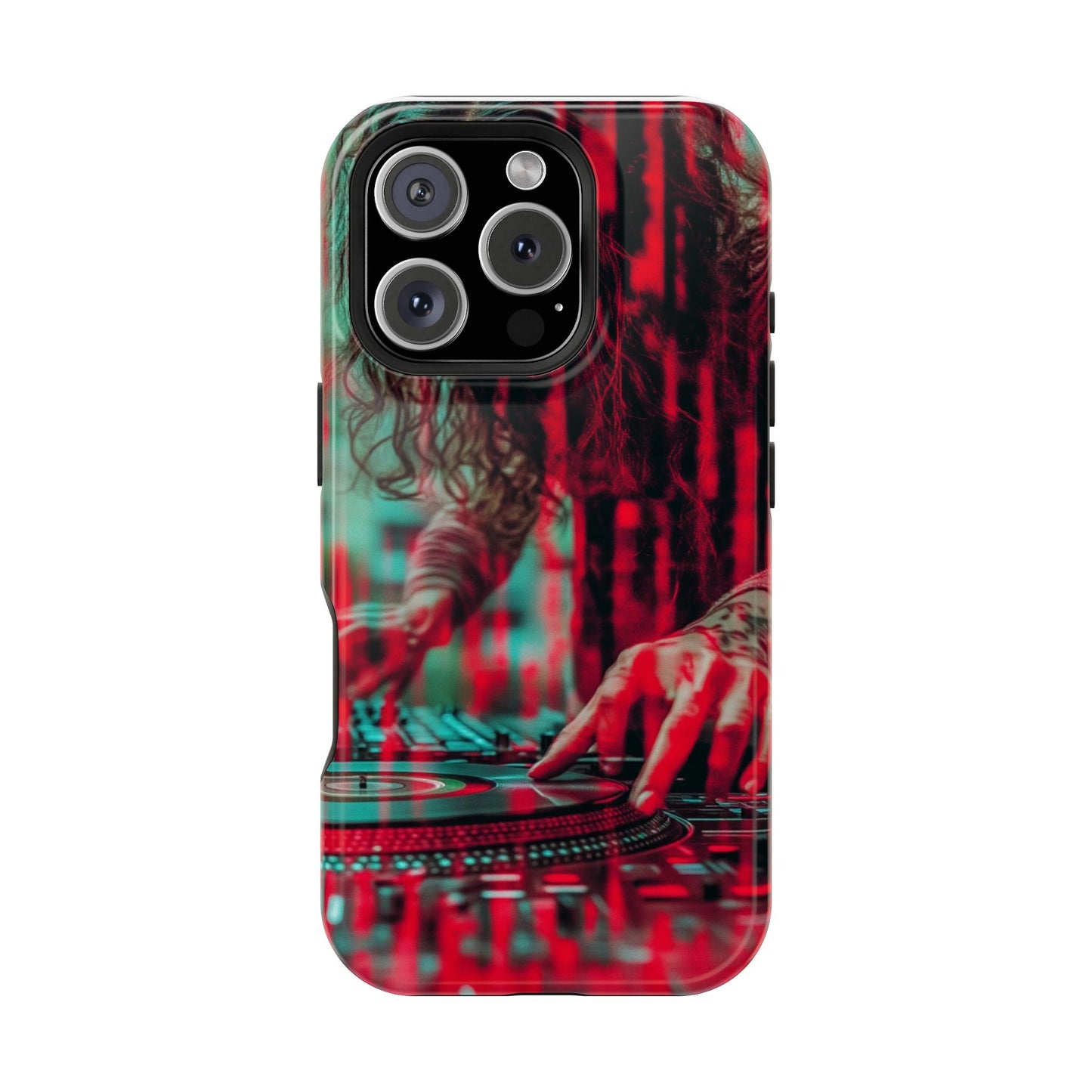 "Vinyl Virtuoso" Luxury Magnetic Wireless Charging iPhone Case by Moxie Jay