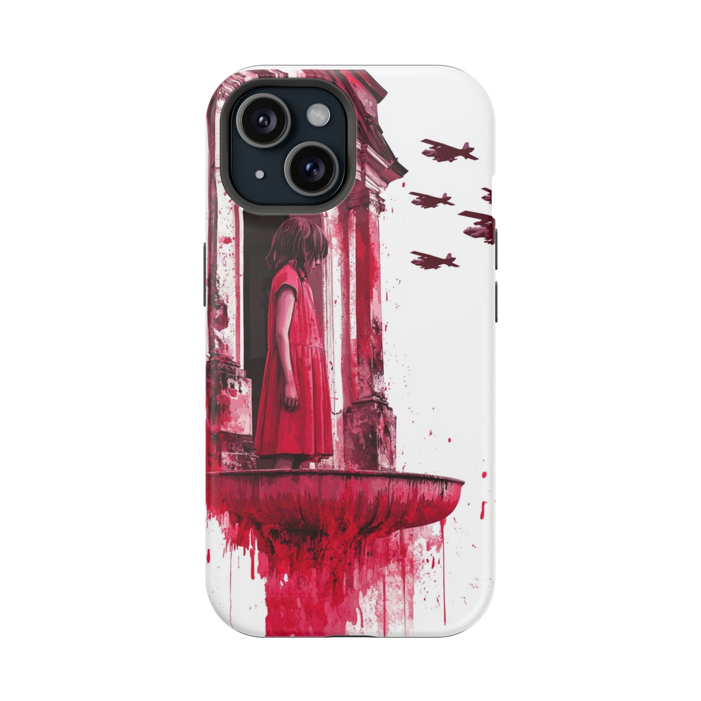Luxurious MagSafe® Compatible iPhone Case - "Resilience in Ruins" by Moxie-Jay