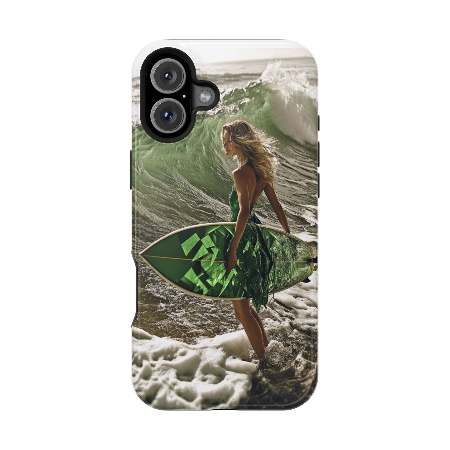 Surf's Up Chic" Luxury Magnetic Wireless Charging iPhone Case by Moxie Jay