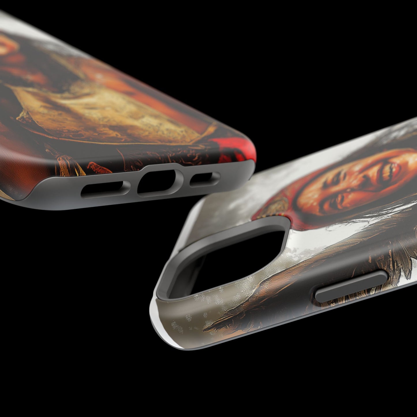 Luxurious Magnetic Wireless Charging Tough iPhone Case - Native Heritage Art by Moxie-Jay