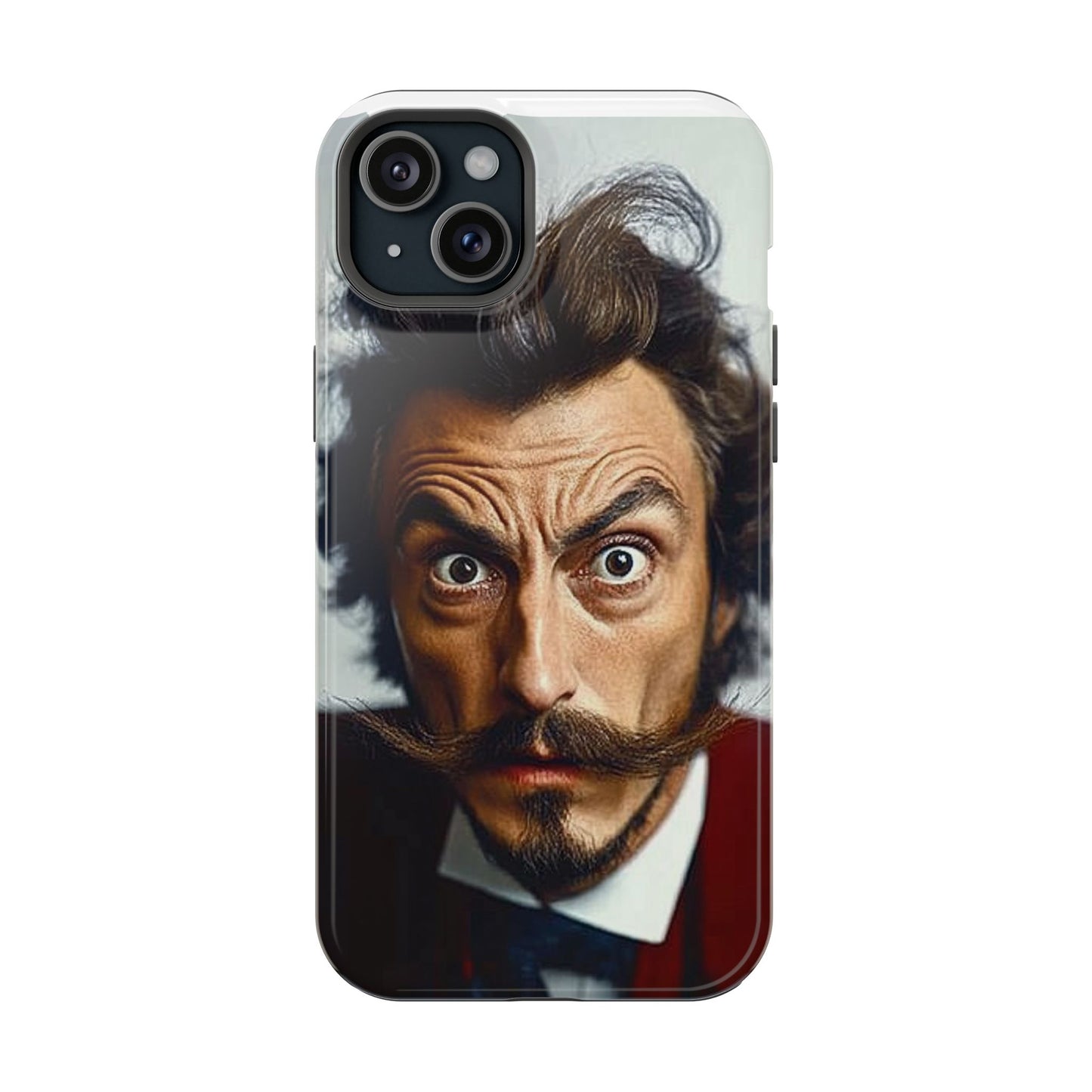 Luxurious Magnetic Wireless Charging Tough iPhone Case - “Close-Up Salvador Dali” by Moxie-Jay