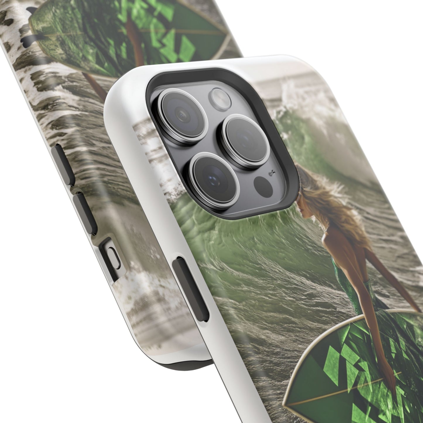 Surf's Up Chic" Luxury Magnetic Wireless Charging iPhone Case by Moxie Jay
