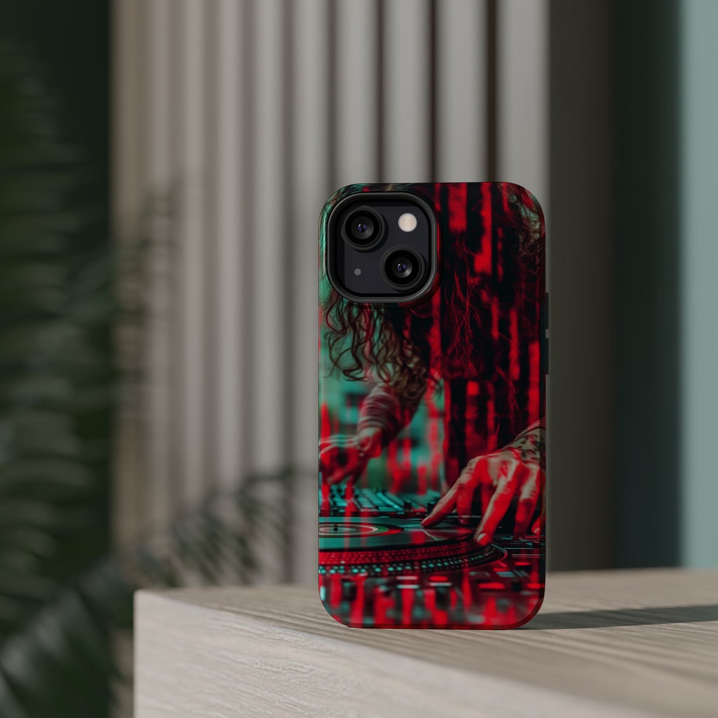 "Vinyl Virtuoso" Luxury Magnetic Wireless Charging iPhone Case by Moxie Jay