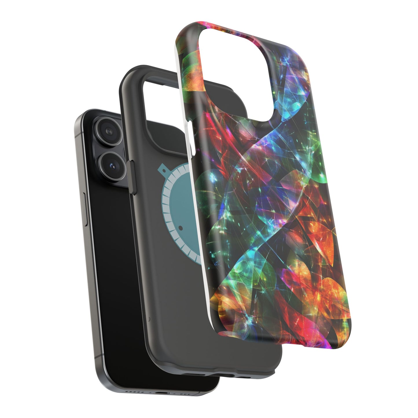 iPhone Case with Neon Colors Art by Moxie-Jay