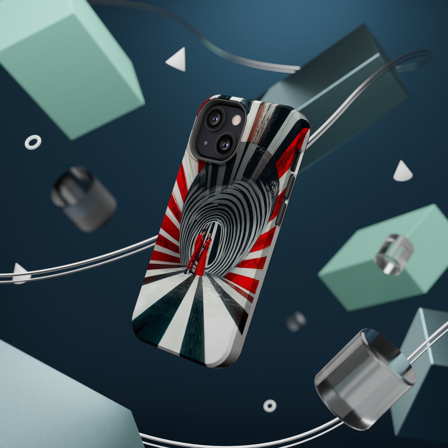 Cosmic Vortex" Luxury Magnetic Wireless Charging iPhone Case by Moxie Jay