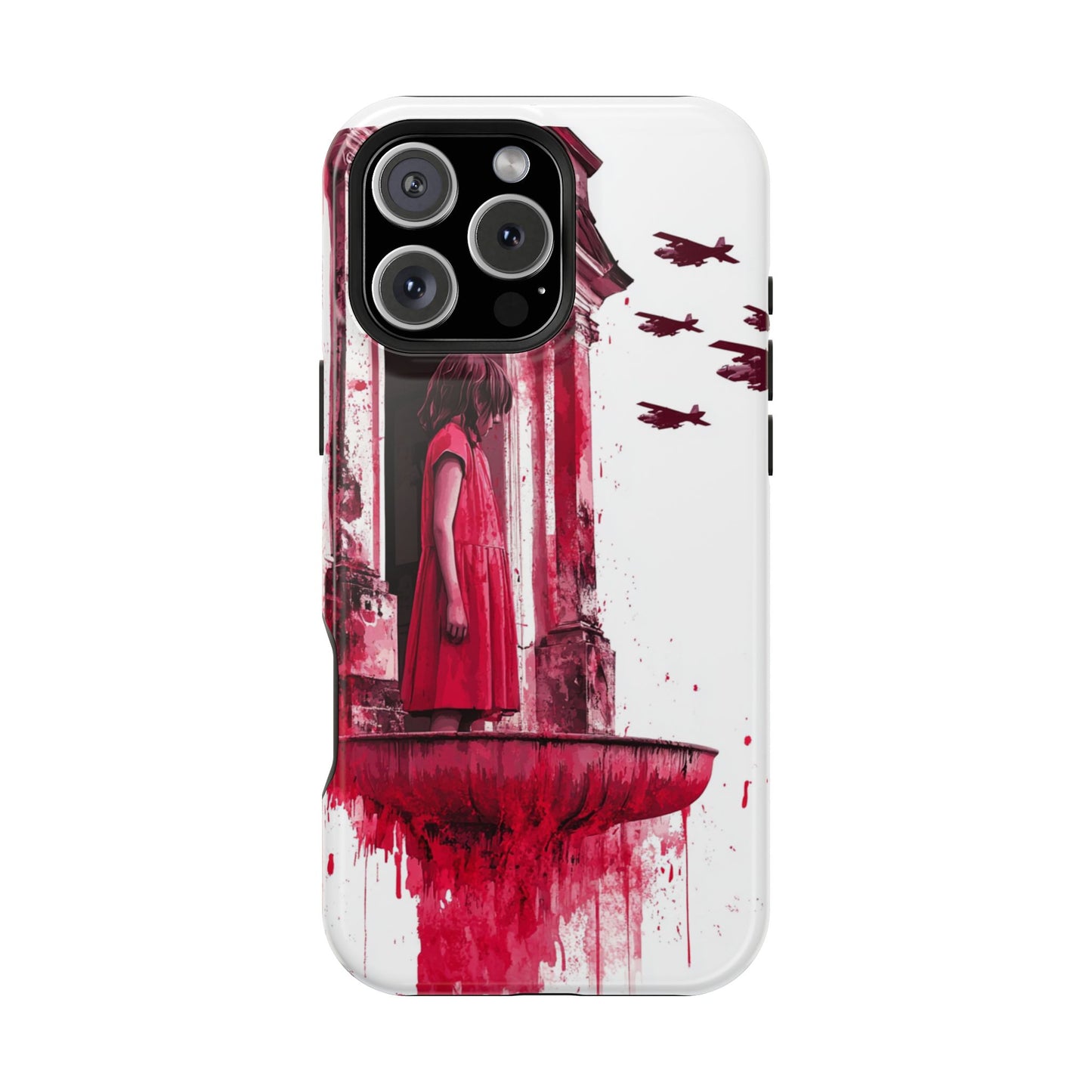 Luxurious MagSafe® Compatible iPhone Case - "Resilience in Ruins" by Moxie-Jay