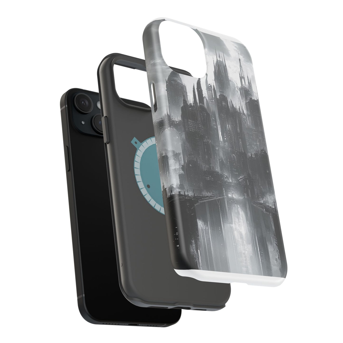 iPhone Magnetic Tough Case - Futuristic Gotham Design by Moxie Jay