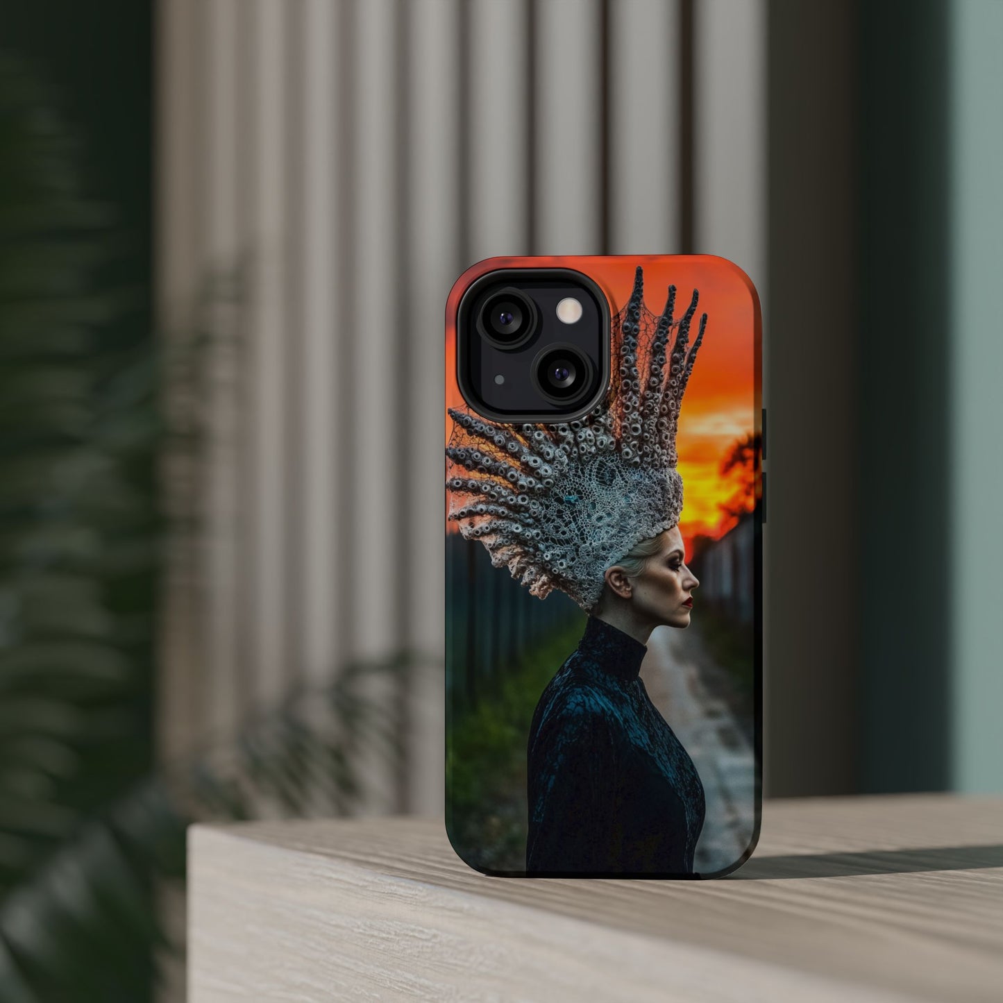 Sunset Goddess" Magnetic Wireless Charging iPhone Case by Moxie Jay