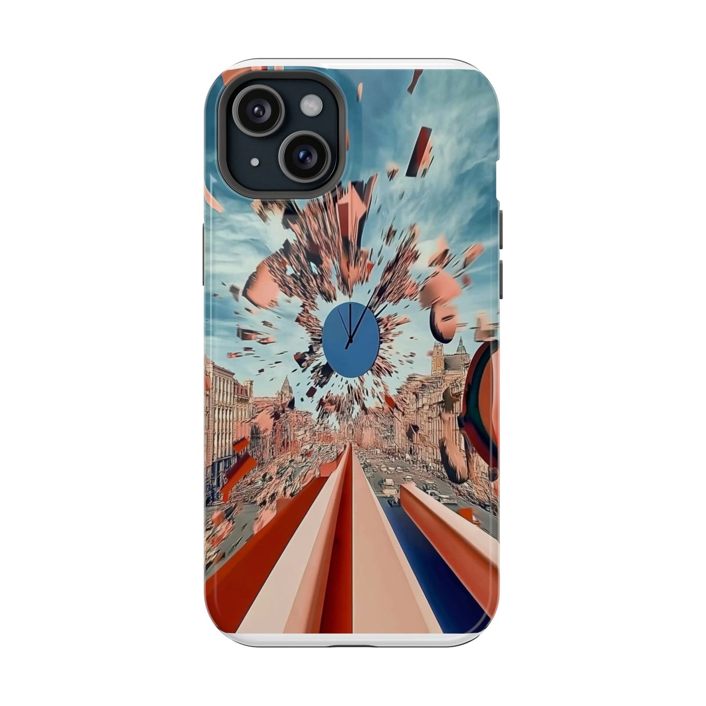 Phone Case with 'World at 10000 MPH' Art by Moxie Jay