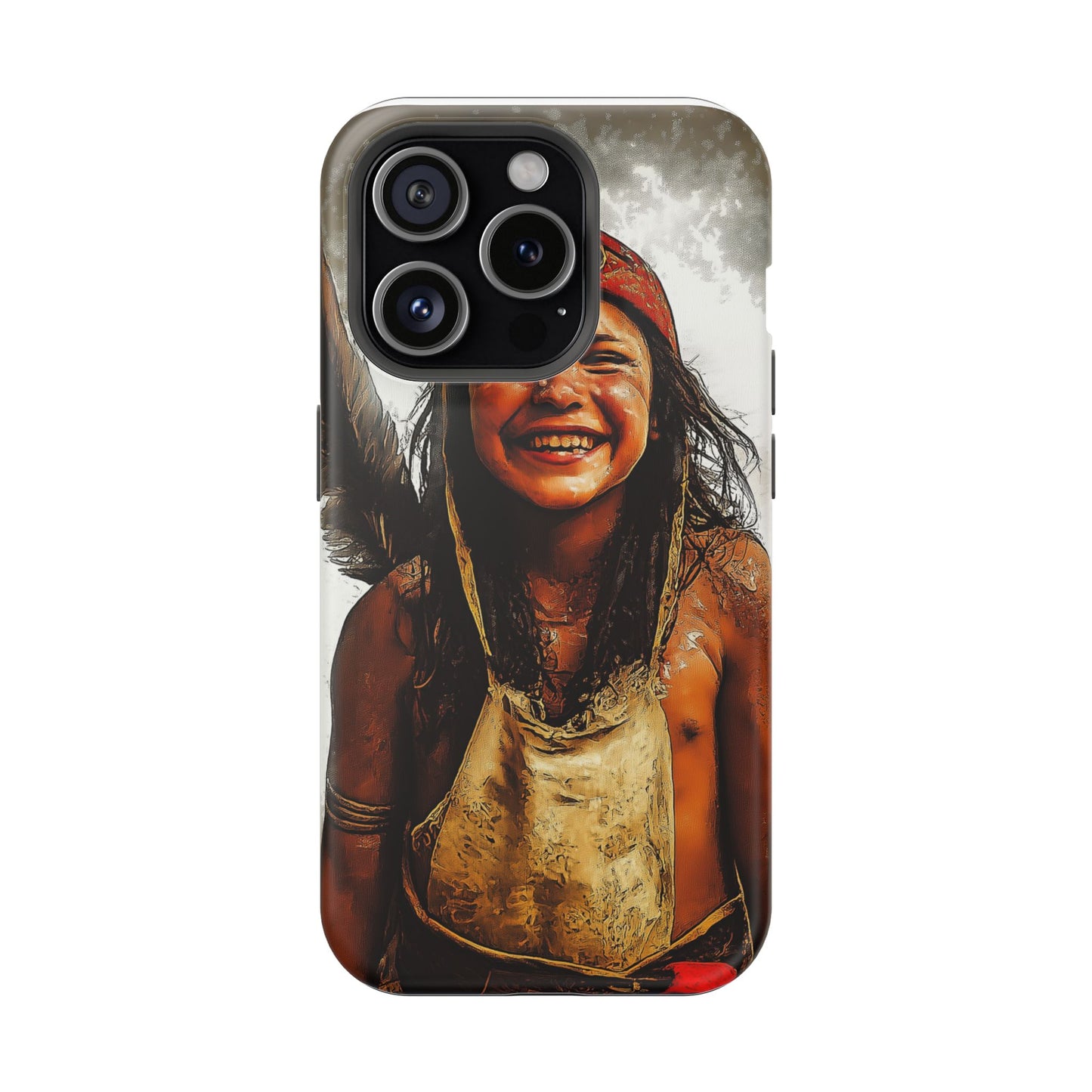 Luxurious Magnetic Wireless Charging Tough iPhone Case - Native Heritage Art by Moxie-Jay