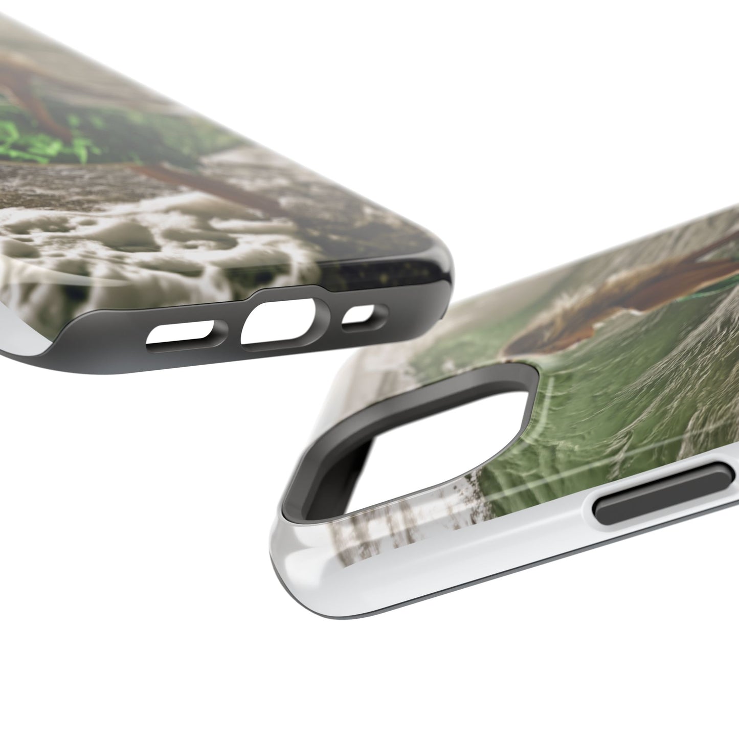 Surf's Up Chic" Luxury Magnetic Wireless Charging iPhone Case by Moxie Jay