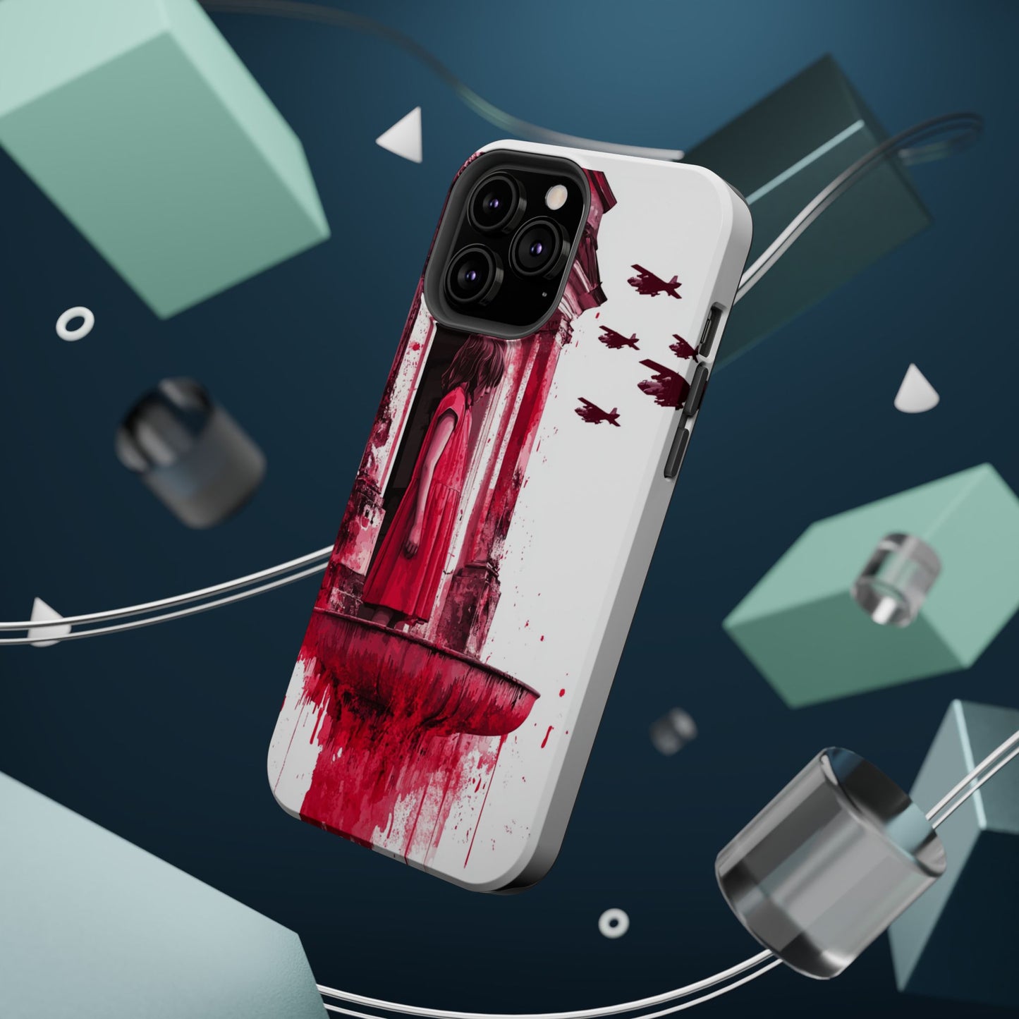 Luxurious MagSafe® Compatible iPhone Case - "Resilience in Ruins" by Moxie-Jay