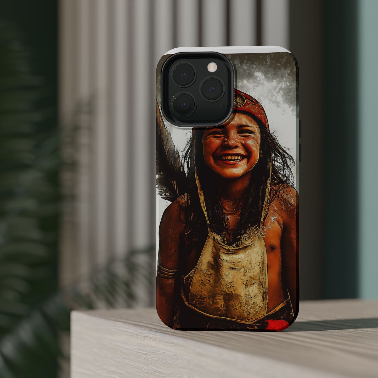 Luxurious Magnetic Wireless Charging Tough iPhone Case - Native Heritage Art by Moxie-Jay