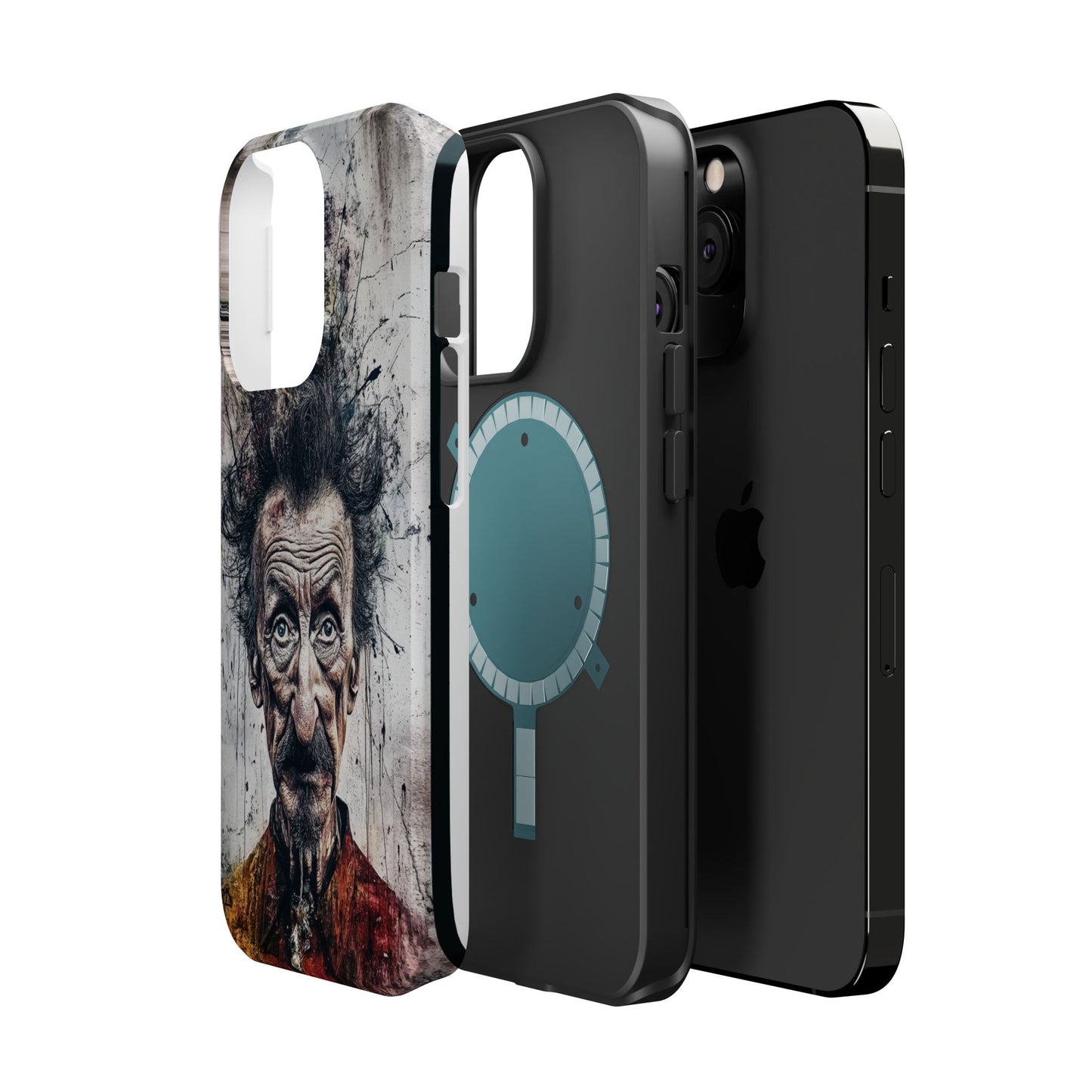 Luxurious Magnetic Wireless Charging Tough iPhone Case - "Demonic Dali" by Moxie-Jay
