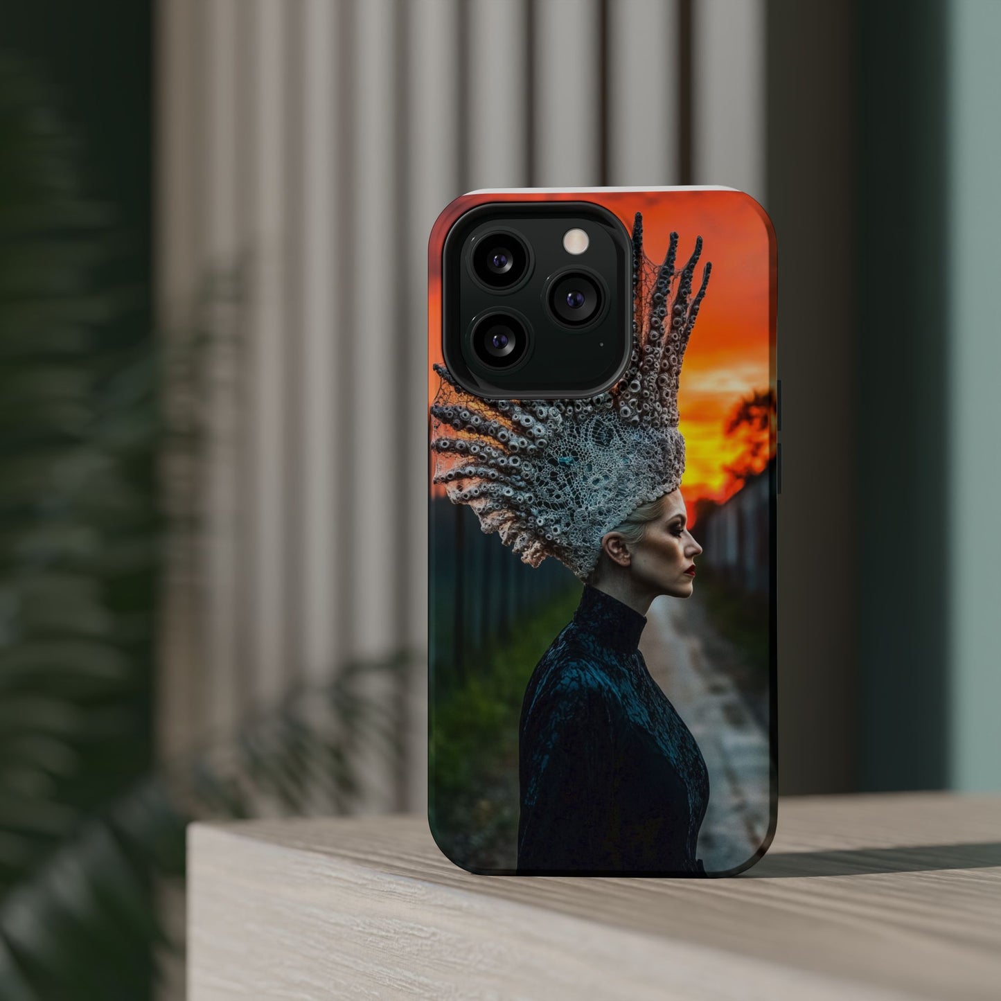 Sunset Goddess" Magnetic Wireless Charging iPhone Case by Moxie Jay