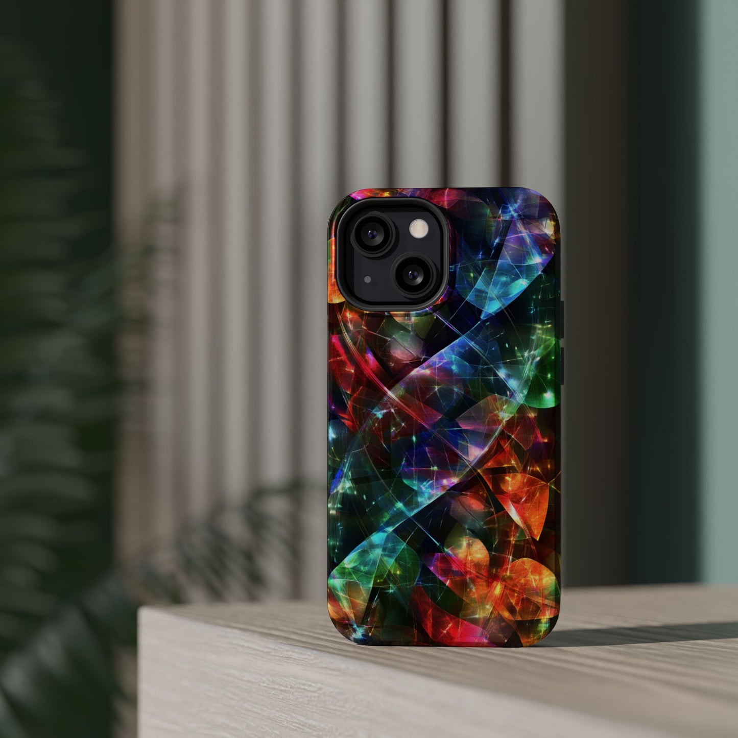 iPhone Case with Neon Colors Art by Moxie-Jay