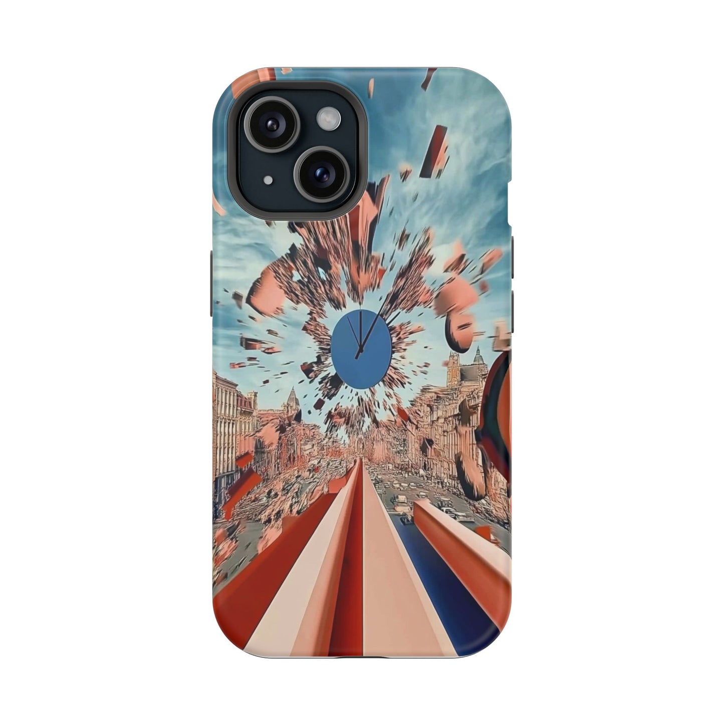 Phone Case with 'World at 10000 MPH' Art by Moxie Jay