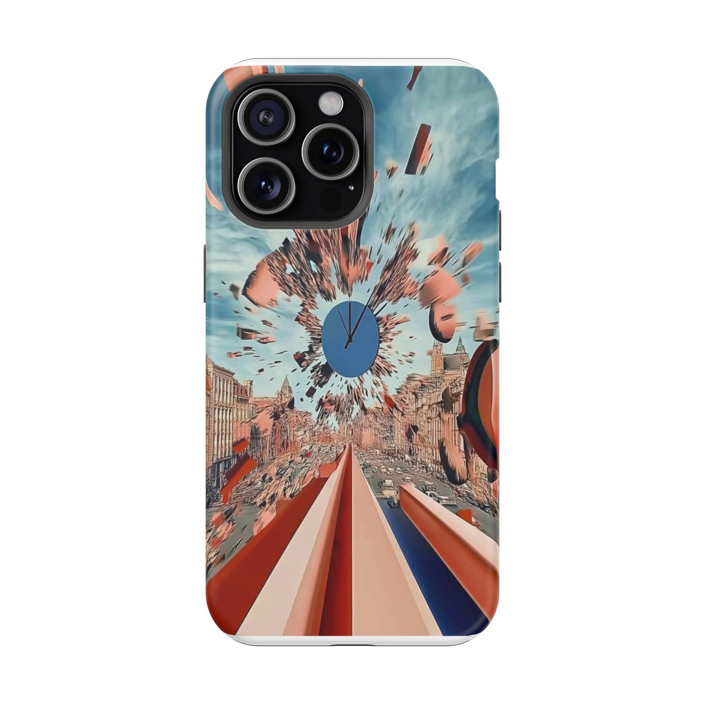 Phone Case with 'World at 10000 MPH' Art by Moxie Jay