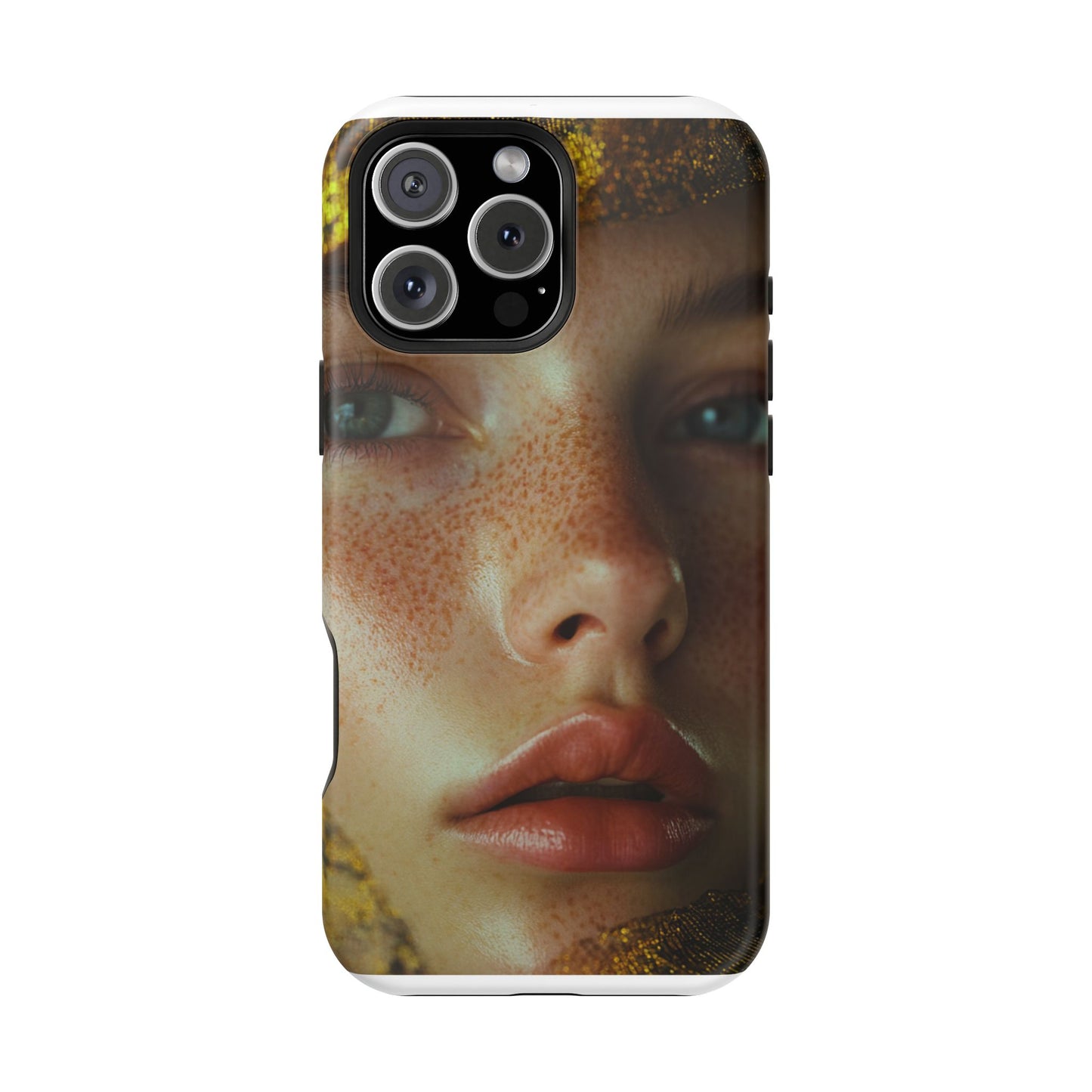 Phone Case - Close Up Girl with Freckles Photography Magnetic Tough Cases