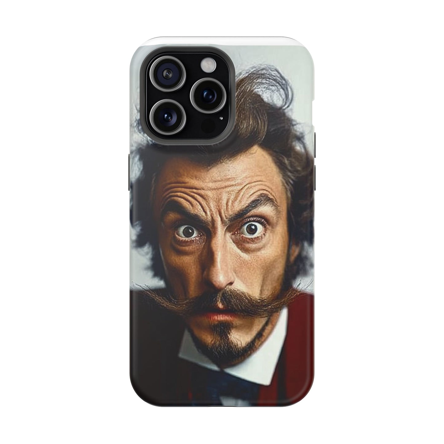 Luxurious Magnetic Wireless Charging Tough iPhone Case - “Close-Up Salvador Dali” by Moxie-Jay