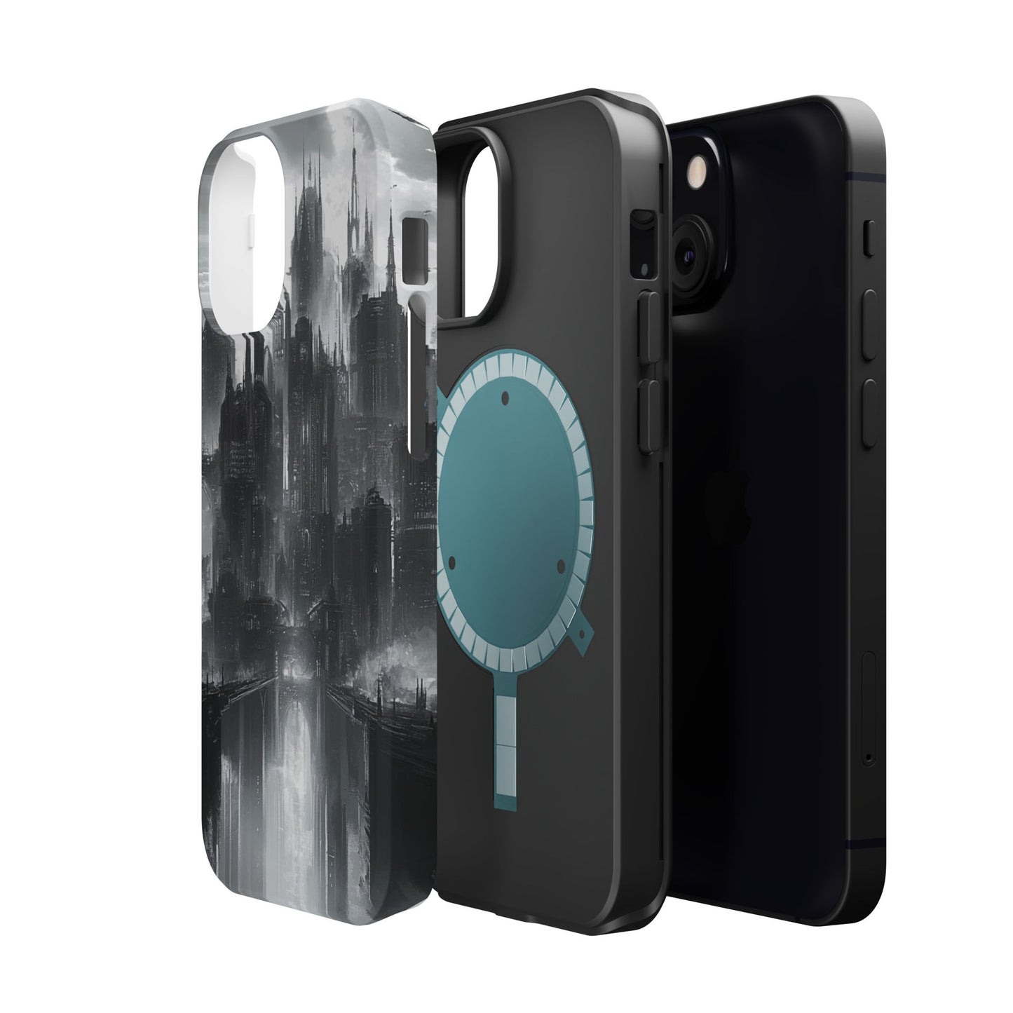 iPhone Magnetic Tough Case - Futuristic Gotham Design by Moxie Jay