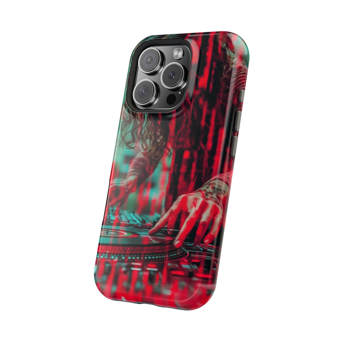 "Vinyl Virtuoso" Luxury Magnetic Wireless Charging iPhone Case by Moxie Jay
