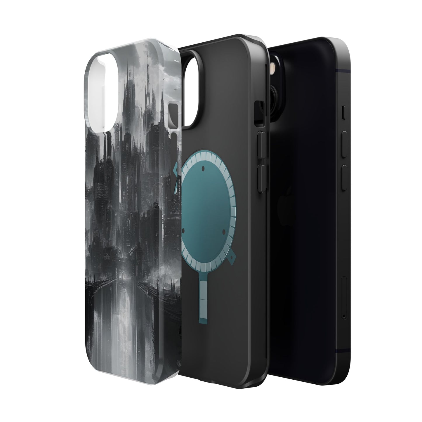 iPhone Magnetic Tough Case - Futuristic Gotham Design by Moxie Jay