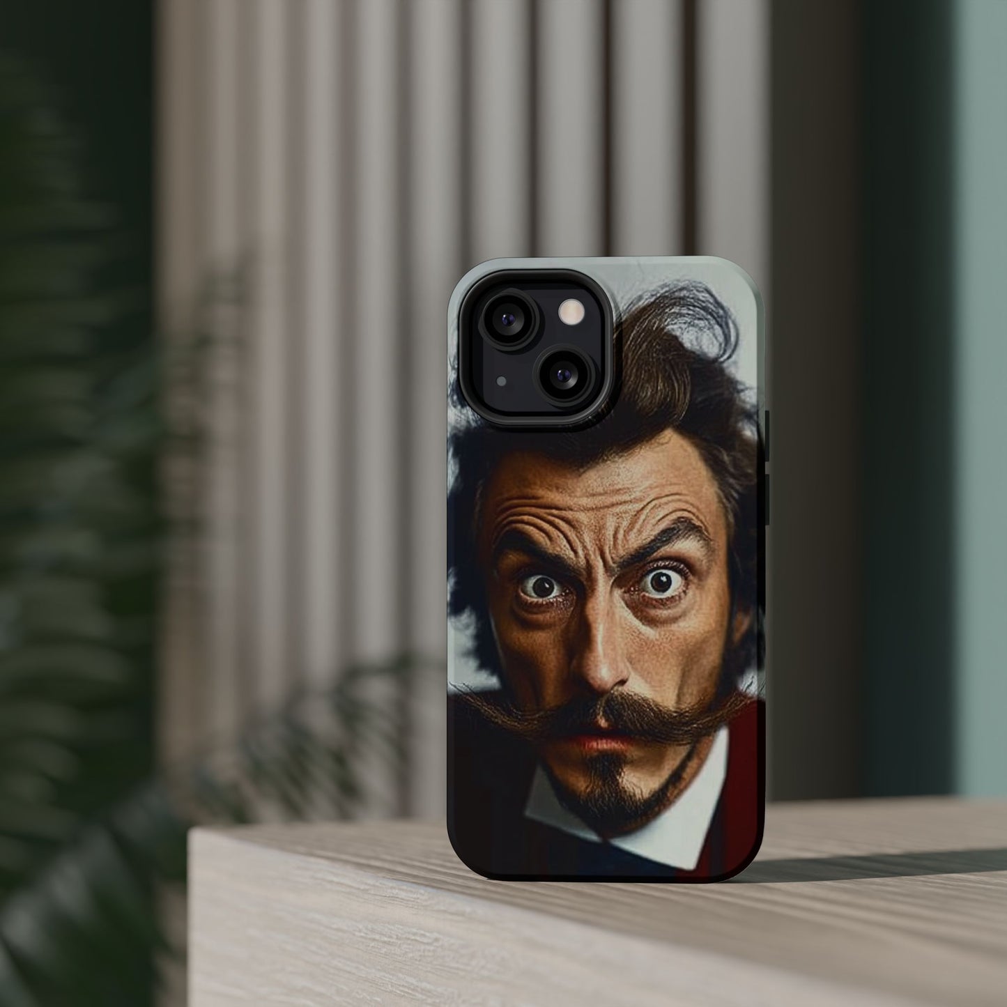 Luxurious Magnetic Wireless Charging Tough iPhone Case - “Close-Up Salvador Dali” by Moxie-Jay