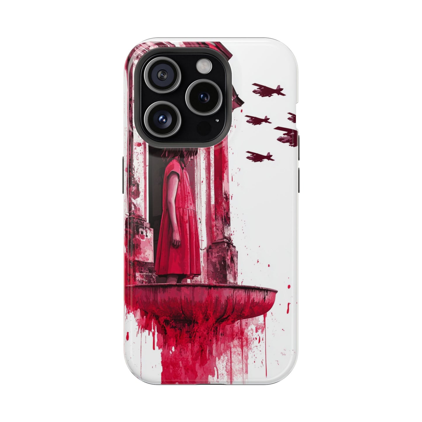 Luxurious MagSafe® Compatible iPhone Case - "Resilience in Ruins" by Moxie-Jay