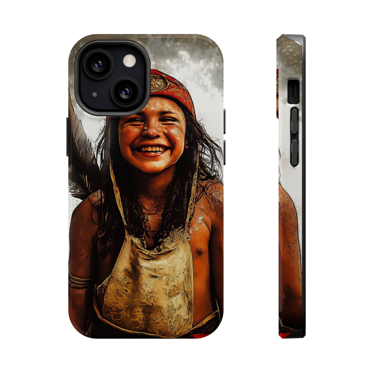 Luxurious Magnetic Wireless Charging Tough iPhone Case - Native Heritage Art by Moxie-Jay