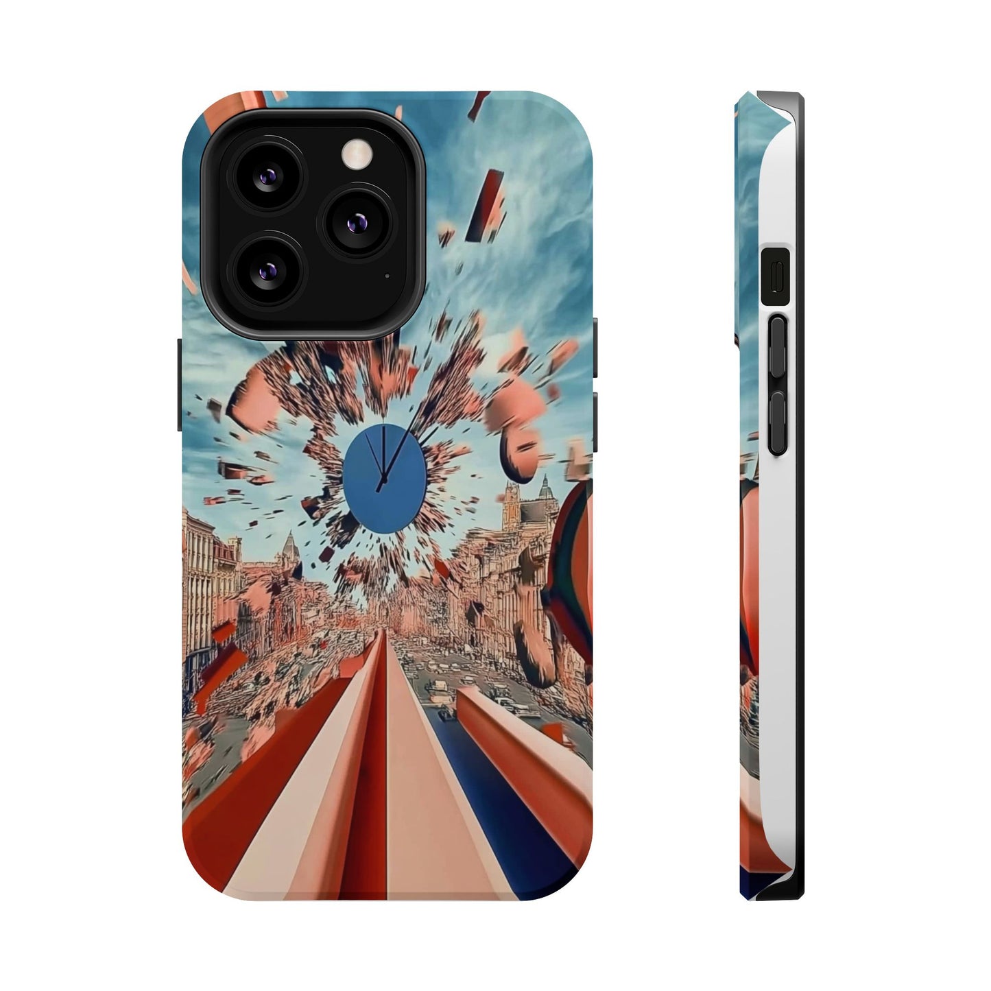 Phone Case with 'World at 10000 MPH' Art by Moxie Jay