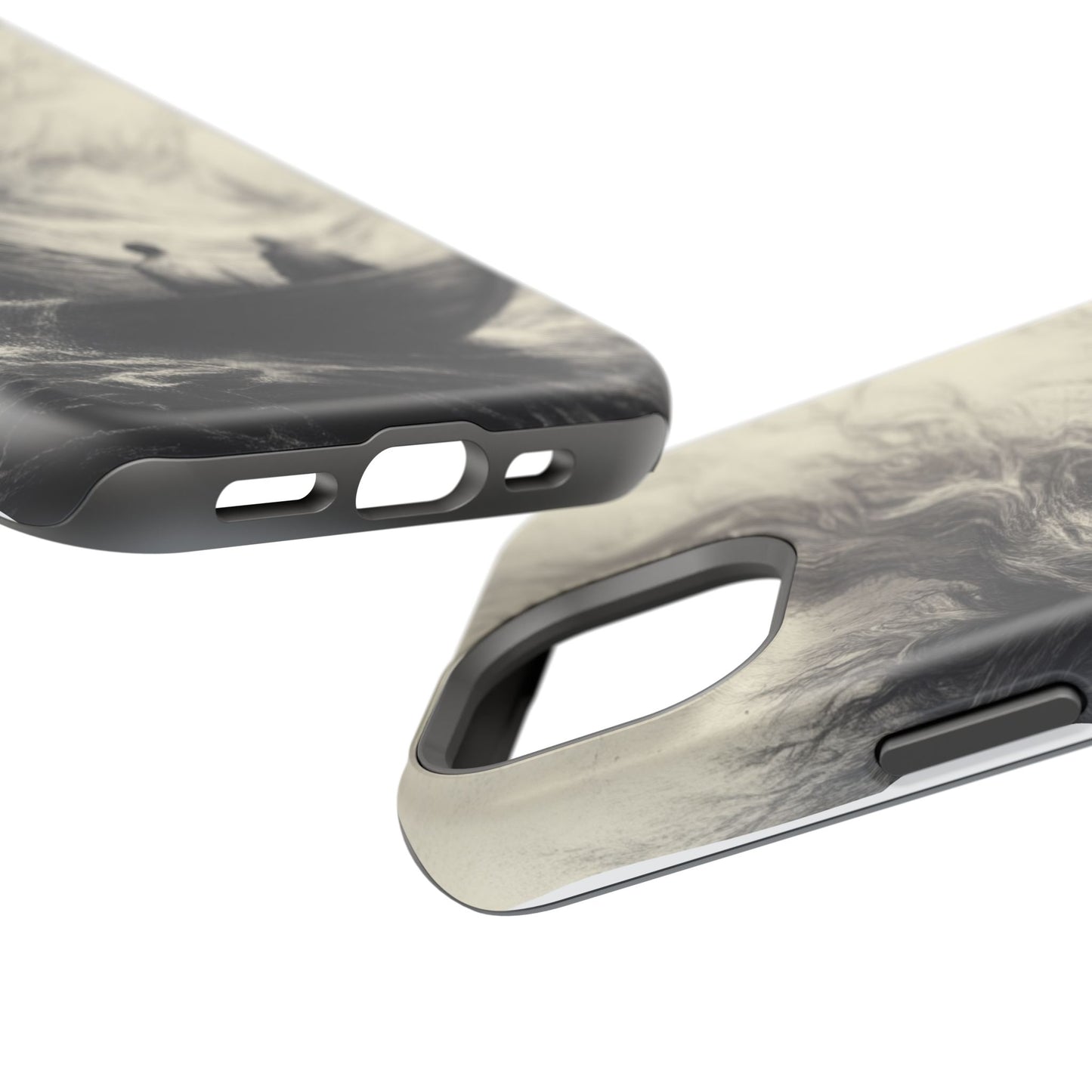 Magnetic Phone Case - Men in Boat Drawing by Moxie-Jay