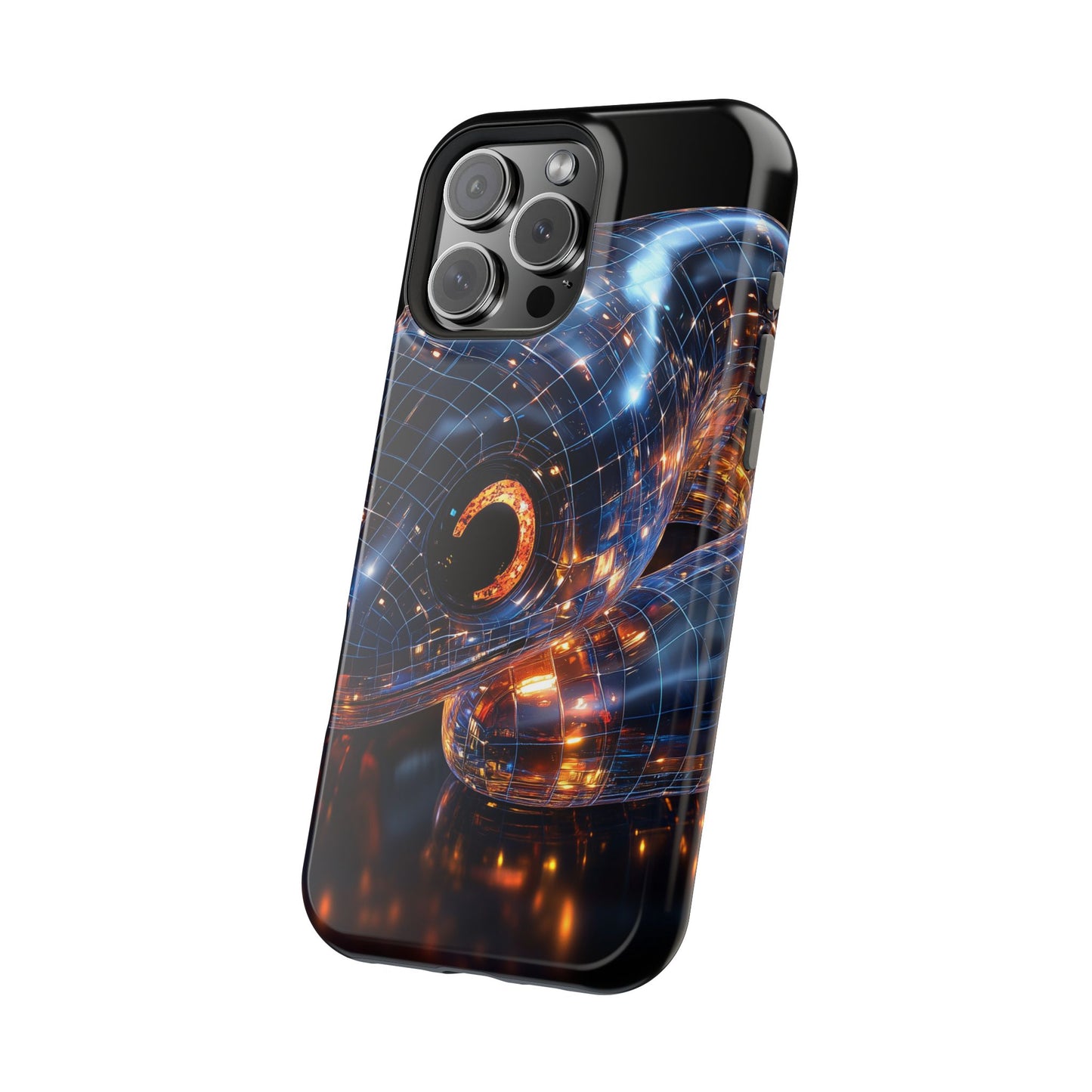 "Cosmic Reptile" Luxury Magnetic Wireless Charging iPhone Case by Moxie Jay